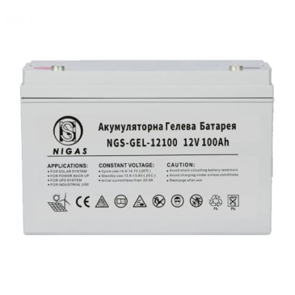 Гелевий свинцево-кислотний акумулятор NIGAS NGS-GEL-12100 12В 100А/год