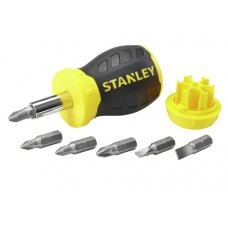 Викрутка-бочка Stanley Multibit Stubby з вставками-бітами 6 шт