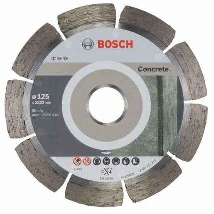 Диск алмазний BOSCH Prof Concrete 125 х 22,23 мм
