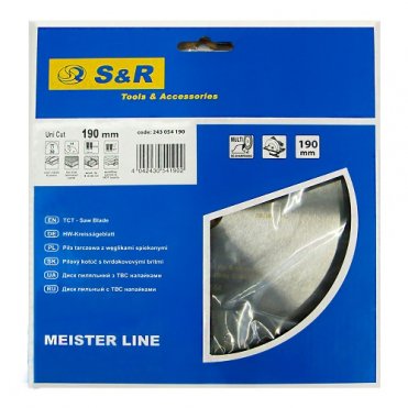 Диск пиляльний S & R Meister UniCut 190x30x2,4 мм(243054190)