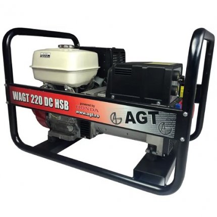 Зварювальний генератор бензиновий AGT WAGT 220 DC HSB 380В/230В 5,2/2,8 кВт