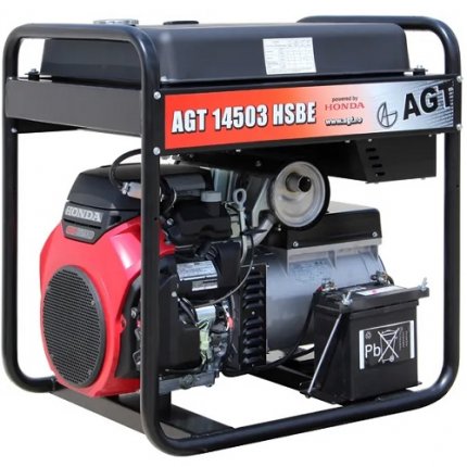 Генератор бензиновий AGT 14503 HSBE R45 230/400 8/10,8 кВт