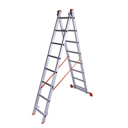 Драбина двосекційна алюмінієва Laddermaster Sirius A2A8 2х8 сходинок