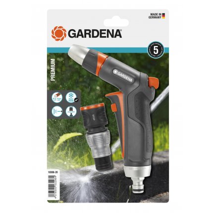 Пістолет для поливу + конектор Gardena Premium 2в1