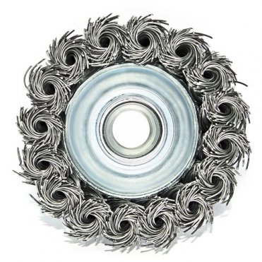 Щетка чашечная прямая S&R 65, стальная плетенная проволока (136250065)