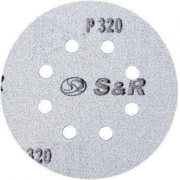 Набір шліфувальних аркушів S&R 125 мм 70 шт 8 отворів вологостійкий(232125070)