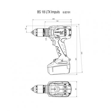 Шуруповерт акумуляторний Metabo BS 18 LTX Impuls без акумулятора і зарядного пристрою 602191890
