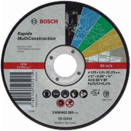 Круг отрезной Bosch Rapido MultiConstruction ACS 60 V BF 125