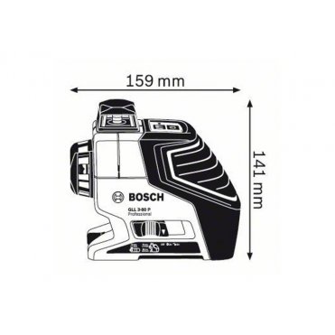Нивелир лазерный линейный Bosch GLL 3-80 Р + вкладка для кейса L-Boxx (0601063305)
