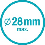 Максимальный диаметр: 28 мм