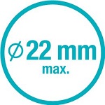 Діаметр різу - до 22 мм
